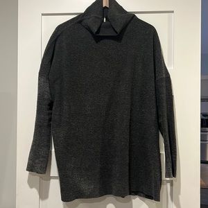 Free People Oversized Mock Nexk Pullover